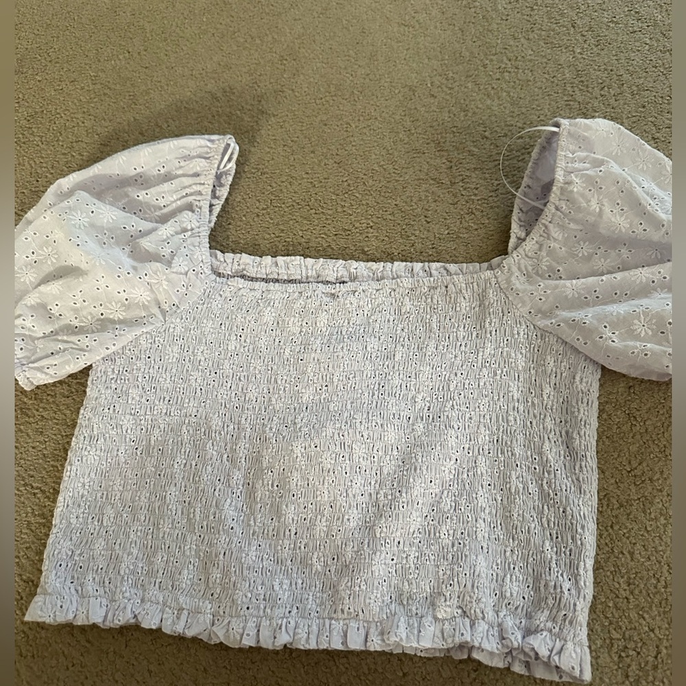 Eyelet Crop Top